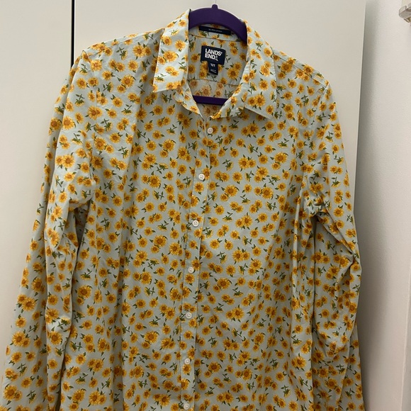 Lands End pattern dress shirt size 12 - Picture 4 of 6